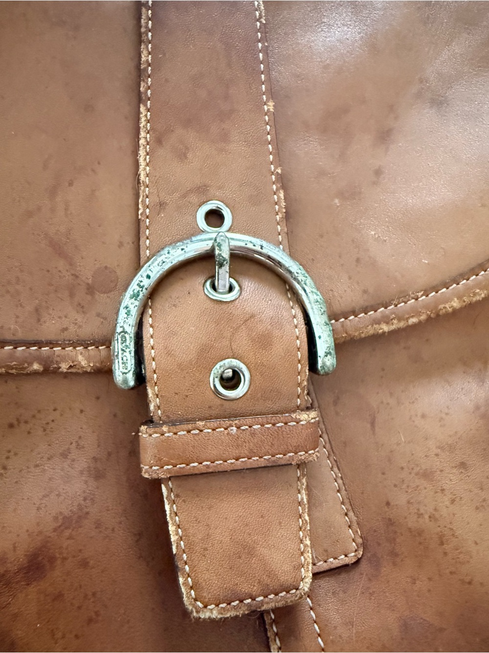 Vintage Coach Soho Brown Leather Flap Shoulder Bag Crossbody Style 94 - Picture 2 of 14